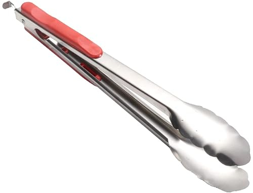 PARENCE.- Pince de Cuisine en Acier Inoxydable - Outil pour la cuisson ou le service pour la cuisine et le barbecue / 33,5 CM - Manche Anti - Dérapant/Confortable