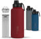 720°DGREE Edelstahl Thermo Trinkflasche 950ml “noLimit” +Früchtebehälter - Auslaufsicher, Kohlensäure geeignet, BPA-Frei - Isolierflasche mit Schraubverschluss für Sport, Outdoor, Fitness +Sportdeckel