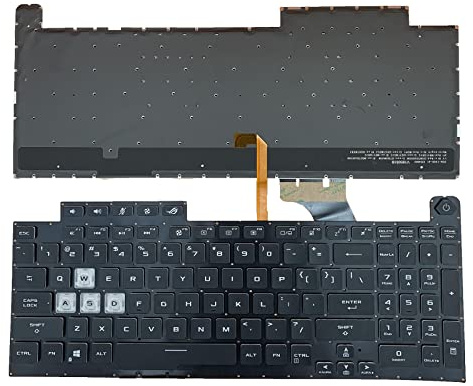 Siakoocty Laptop-Ersatz-Tastatur mit US-Layout, bunte Hintergrundbeleuchtung, für Asus ROG Strix G17 G731 G731G G731GT G731GU G712LU G712LV G712LW G712 0KNR0-6813US00 V185026JS1 0KN1 9 12KO11