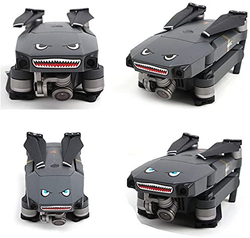 2Pcs Numéro de batterie autocollant peau de drone autocollant imperméable de requin autocollant set pour DJI Mavic Mini/Mini 2 / Mavic Air 2S / Air 2 /MAVIC Pro&Spark Universal