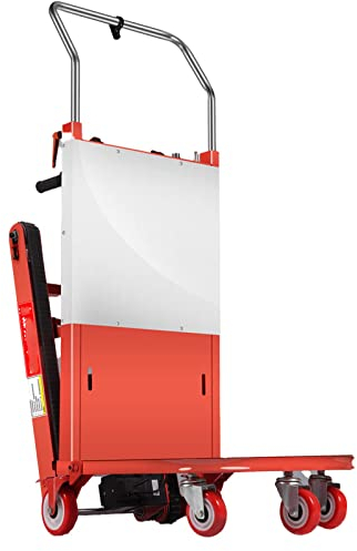 HLGKBY Angetriebene Handwagen zum Treppensteigen, 250-W-Plattformwagen, tragbarer elektrischer batteriebetriebener motorisierter Treppensteig mit 300 kg, 24v26ah-Lithiumbatterie