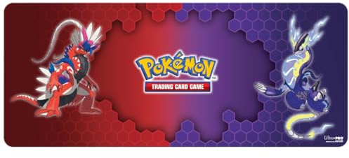 Ultra PRO - Koraidon & Miraidon 6ft Table Mat for Pokémon, Perfect as Oversized Desk Mat, or Mouse Pad for Gaming, Features Colorful Vibrant Awtwork, Soft Fabric Top Protects Cards from Scuffs