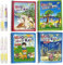Lot de 4 stylos plus 4 livres de coloriage à l'eau pour enfants - Livre de dessin magique à l'eau, planche de peinture avec eau magique, cahiers de coloriage pour les petits artistes!