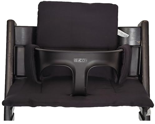 Shabany® Hochstuhl Sitzkissen 100% Bio Baumwolle | Classic Kissen Sitzbezug | Hochstuhlauflage | 2-teilig passend für Stokke Tripp Trapp Kinderhochstuhl |maschinenwaschbar | einfache Befestigung