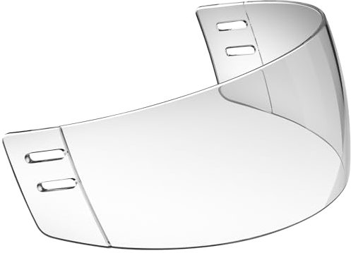 Copkim Gerader Schnitt Hockeyhelm klares Visier belüftet Schnitt Anti-Kratz-Hockey-Visier innen Anti-Beschlag Eishockey-Helm Schild Installation Klar Hockey Half Shield Visier