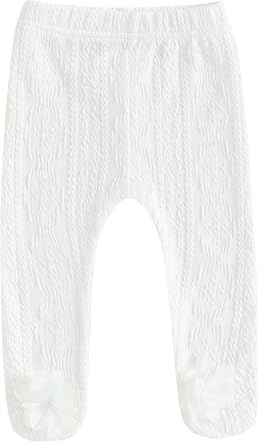 Carolilly Bebé Niña Medias de Punto Leotardos Bebé Recién Nacida Calcetines Largos Elásticos Pantalones Footies Leggings Pantimedias de Chica Pequeña para Invierno