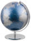 Globus mit 25 cm Durchmesser – PLANET – verchromter Metallfuß – bewegliche Achse – metallic-blau, silberfarben – TROIKA Original