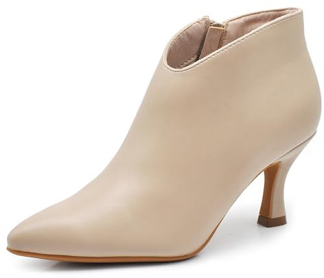 IF Fashion Tronchetti Stivali Stivaletti A Punta Scarpe da Donna Con Tacco MP413-9 tortora N.41