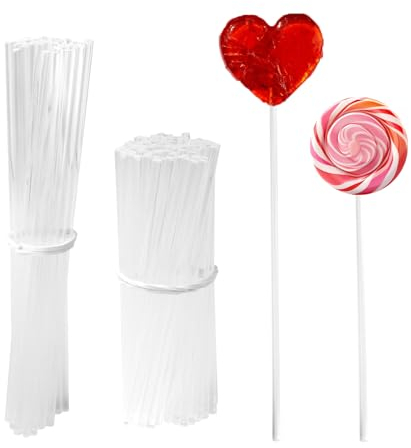 ZYDYRX 100 Piezas Palitos Acrílicos Piruletas Palitos Transparentes Decorar Tartas Palitos Acrílicos Caramelos 15CM 10CM Palitos Acrílicos Redondos Tartas Para Piruletas Tartas Caramelos