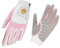 YaoFafa2178 1 Paar Damen-Golfhandschuhe, Weiches, Atmungsaktives PU-Leder mit Rutschfesten Partikeln, Verschleißfest, Waschbar, Outdoor-Sport, Golfzubehör,Pink,XL(Length19.5cm)