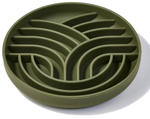 OHMO Gamelle Anti Glouton(Arbre de Vie) en Silicone avec Fond Antidérapant et Ventouse,Gamelle Anti Glouton Non Toxique pour Chats et Chiens de Taille Moyen