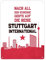 Stuttgart Europapokal Metallschild XXL in 28x38 cm mit Spruch Stuttgart International für Cannstatter Kurve Fan-Gesang Stuttgart-Fan Bad Cannstatt