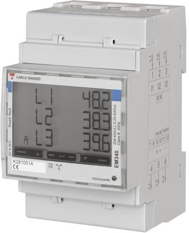 Wallbox Carlo Gavazzi EM340 Dreiphasen-Zähler, Power-Boost-Leistungsoptimierer