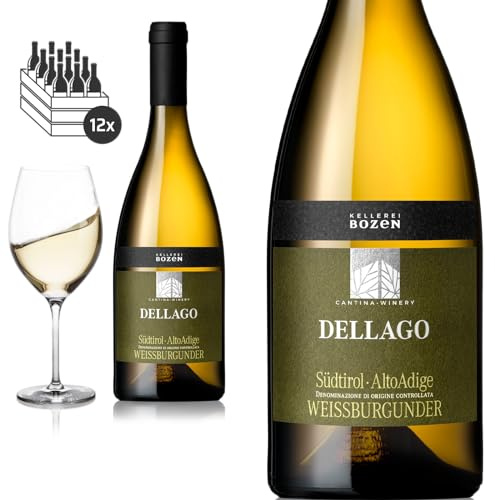 12er Karton 2023 Dellago Weißburgunder DOC Südtirol von Kellerei Bozen/Gries - Weißwein
