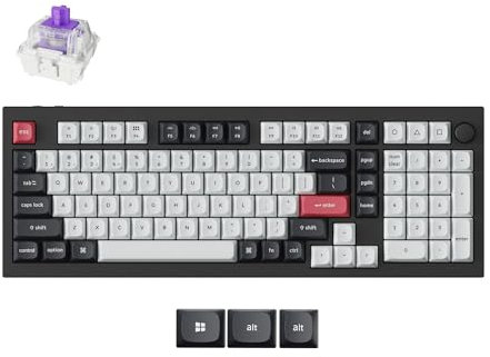 Keychron Q5 HE QMK Wireless Custom ANSI Mechanical Keyboard with Knob, 2.4 GHz/Bluetooth/Wired 100% Layout Hot-Swappable Programmable RGB Backlit Gateron Magnetic Switches for Mac Windows, Black
