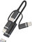Adaptador USB C Lightning Micro USB a USB 3 en 1 para iPhone 16 15 14 13 Pro Max Cle OTG 3.0 Disco duro externo Flash Drive para iPad Android Smartphone Stick para Apple Enchufe Portátil