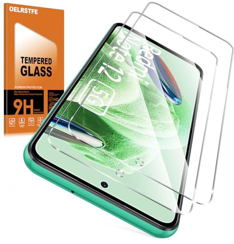 Oelrstfe 2 Piezas Protector Pantalla Para Xiaomi Redmi Note 12 5G/4G Cristal Templado Dureza 9H Antiarañazos Antihuellas Sin Burbujas HD Transparente Ultra Resistente Vidrio Película