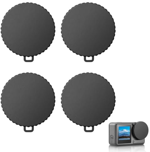 ZORTVUL 4 Stück Objektivdeckel, Schwarzer Objektivschutz Flexibler Objektivdeckel Schutzzubehör, Verhindert Kratzer Und Staub