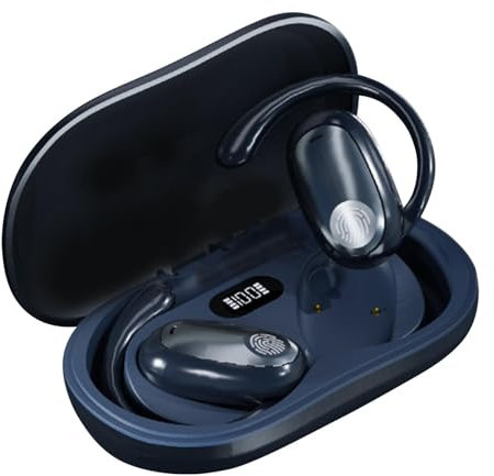 Jubepk Auriculares inalámbricos, cancelación de ruido, auriculares deportivos, resistentes al agua, con ganchos para los oídos, cancelación de ruido, auriculares deportivos resistentes al agua para