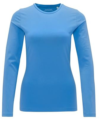 OPUS Damen Langarmshirt | Longsleeve SMILLA Slim aus Jersey Blue Salt, 44