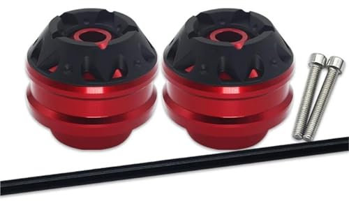Per HORNET CB 750 2023-2024 Moto Anteriore E Posteriore Forcella Asse Sliders Cap Crash Protector Pads(Red front)