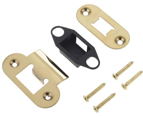 Heavy Duty Tubular Latch Accessory Packs with Radiused Design - Brass Finish