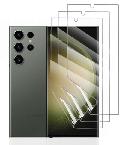 Hhfcryst Pellicola Idrogel Protettiva per Samsung Galaxy S23 Ultra /S22 Ultra, 3 Pezzi HD Trasparente Morbido TPU Protezioni per Lo Schermo(Non Vetro Temperato)