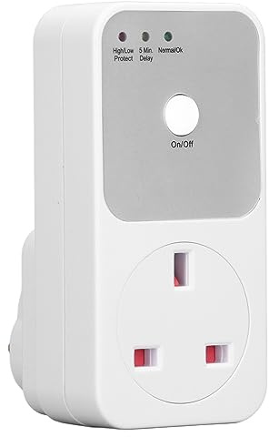 Voltage Device, Voltage Protector Socket, Household Electrical Appliance Circuit Safety, Standard Plug, with Delay Time 5-6 Minutes, for Refrigerators