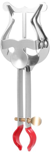 Hemobllo Notenclip Für Trompete Und Posaune Marschgabel Aus Metall Mit Kratzschutz-Gummi Universeller Musiknoten Halter Für Blasinstrumente Leicht Und Kompakt Für Marschkapelle
