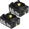 2 × Li-ion Ersatzakku für makita akku 18v 8Ah Ersatzakku für Makita akku BL1860B BL1860 BL1840 BL1830 BL1860B BL1815 BL1850B BL1835 BL1850B BL1845 BL1850 194205-3 LXT-400 with LED Werkzeugakku