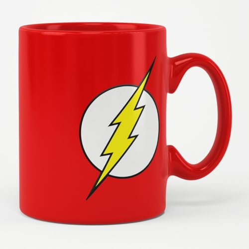 The Flash Officiellement Sous Licence Shield Tasse à Café, Mug (Rouge)