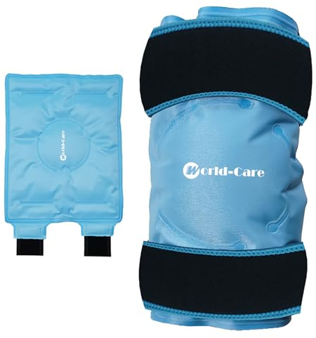 Cintura di raffreddamento per ginocchio dopo chirurgia al ginocchio: confezione di freddo riutilizzabile in caso di lesioni, dolori alle gambe, artrite, menisco e legamenti crociati, sacca flessibile