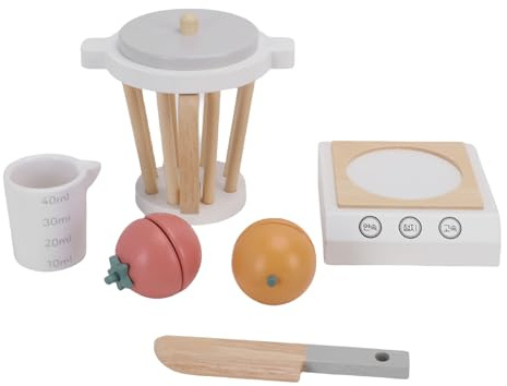 NOENNULL Holz-Smoothie-Mixer, Spielzeug, Schneiden, Obst, Entsafter, Hersteller, Spielzeug, Essen, Spielen, Küchenzubehör für und Mädchen mit Sicheren Oberflächen, Geeignet für Im