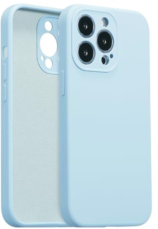 ZTOFERA Liquid Silicone Case for iPhone 13 Pro Max (6.7), Sky Blue | Anti-Scratch Soft Microfiber Lining, Fresh Solid Color, Lightweight, Full Camera Protection, Shockproof Protective Cover