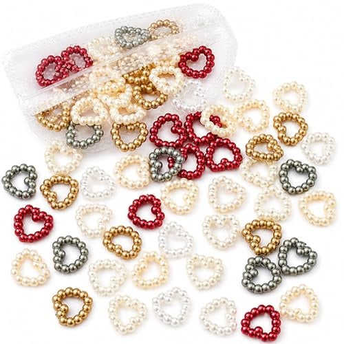Ovanda 100 Stück Perlen Herzen Streudeko Hochzeits,Hochzeit Deko Konfetti,Herz Hochzeit Tischdeko,Perlenhochzeit Streudeko,Hochzeitsdeko Herz Confetti,Perlen Herzkonfetti,Herzen Deko Hochzeits