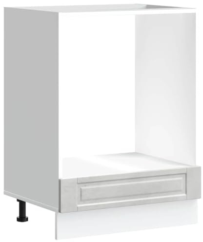 KTHLBRH Compact Oven Housing Unit with Adjustable Feet Oven Cabinet in Concrete Grey for Kitchen Storage