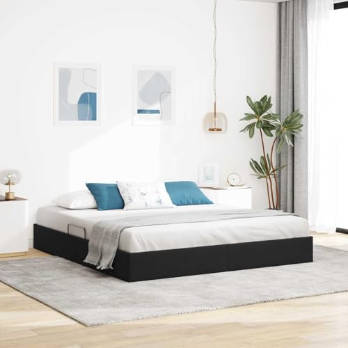 YNGBHFNOP Ottoman Bettgestell mit Stauraum Samt Stauraumbett mit Lattenrost Hydraulik Luftkissen Modernes Polsterbett Kopfteil Kunstleder Metallrahmen Schlafzimmer Möbel Luxus 180x200