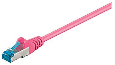 Goobay 93784 CAT 6a Patch Cable, S/FTP PiMF, Magenta, 3m Length