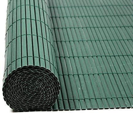 ESTEXO Brise-vue en PVC en tubes en plastique vert 1 x 5 m
