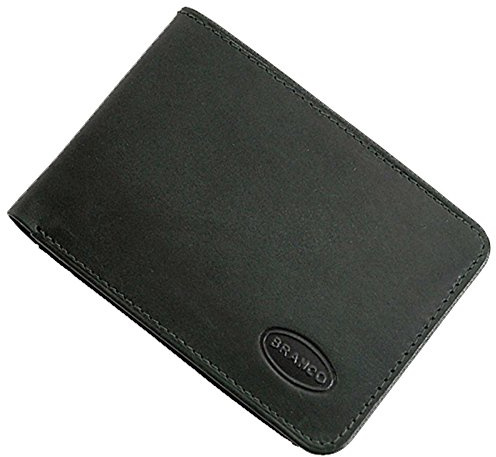 GoBago Kleine Leder Herren Geldbörse Geldbeutel Portemonnaie Minibörse 10x7x1cm (Grün)