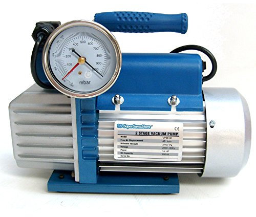 POMPE A VIDE CLIM FRIGORISTE DOUBLE étages 42 Lt/min électrovanne vacuomètre
