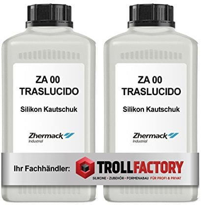 Zhermack Silikon Kautschuk ZA 00 Translucido transluzent super weich soft Dubliersilikon 1:1 2kg