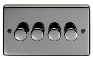 Quad 400W Dimmer Switch - Black Nickel