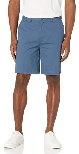 Amazon Essentials Men's Classic-Fit 9 Inch Chino Shorts, Deep Blue, 32W