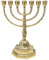 NKlaus 7- armig Leuchter Menorah Messing Handarbeit für Kerzen bis Ø 1,5cm Kerzenständer 23cm hoch 10204