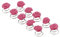 10 x Rosen Curlies - Brauthaarschmuck - Curlie - Haarschmuck | Pink