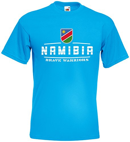 Namibia T-Shirt Fanshirt Nation WM Trikot Azurblau L