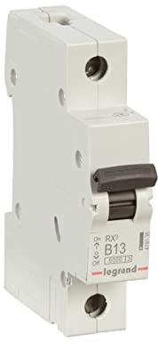 LEGRAND, RX3 Leitungsschutzschalter, thermisch-magnetischer Schutzschalter, B-Charakteristik, 13A, 1-polig, 6000A Ausschaltvermögen, 230/400VAC, 1TE, 419135