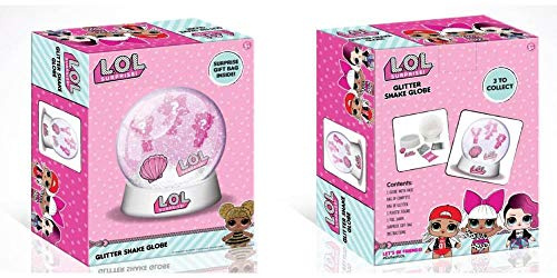 RMS LOL Surprise Glitzer-Globe, weiß, 10 cm x 6 cm