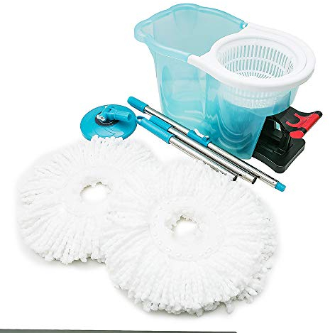 AquaBLADE Mop360 - Fregona de Microfibra, Cubo Giratorio con Pedales